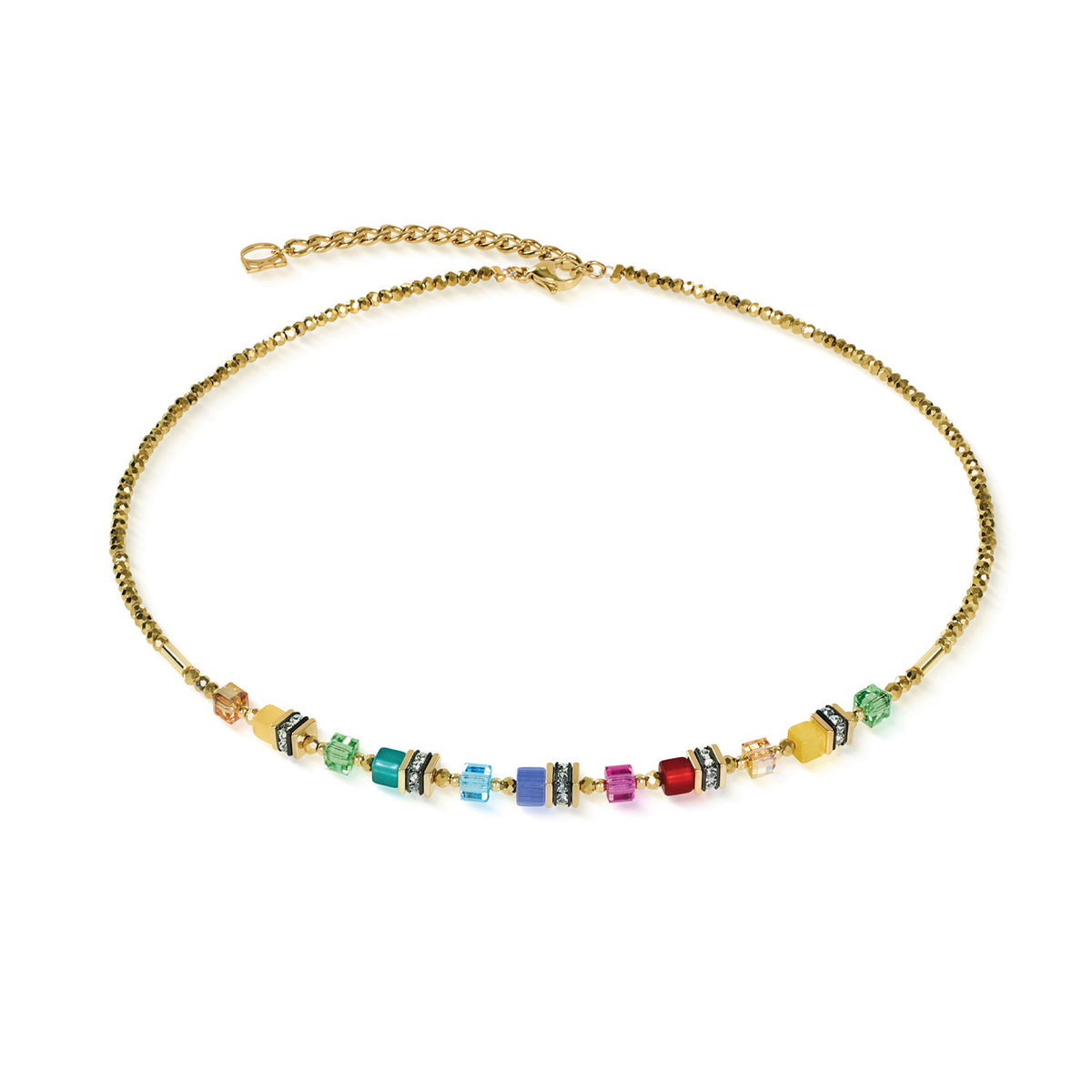 COEUR DE LION Geocube Mini Multicolour Necklace 4565/10-1516