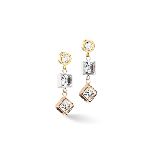 COEUR DE LION  Three Tone Gold, Silver & Rose Gold Earrings 4545/21-1633