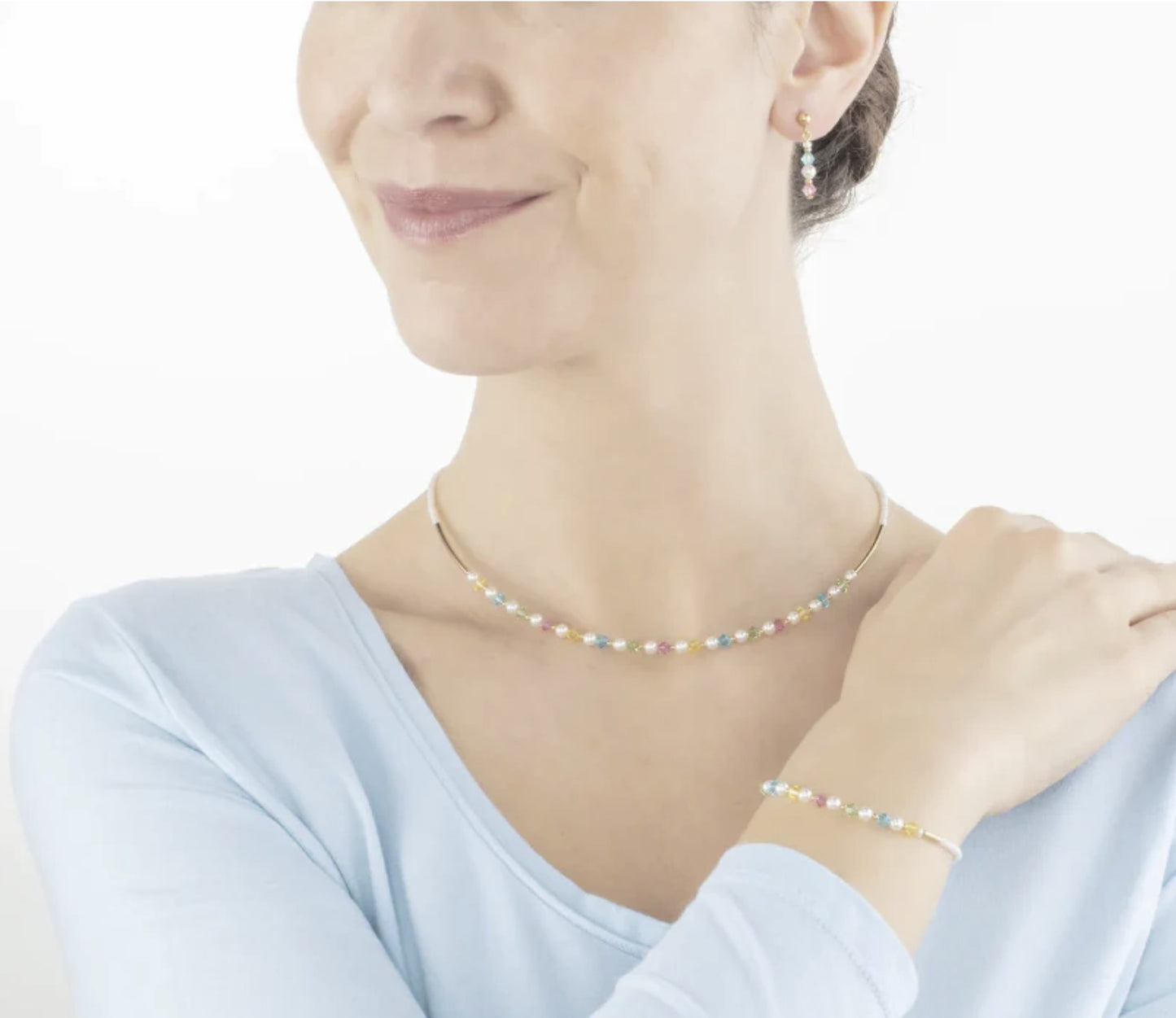 COEUR DE LION Princess Pearls Necklace Multicolour Necklace 6022/10-1527