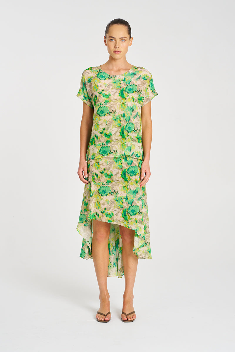 Mela Purdie Cap Shell - Silk Lilly Print