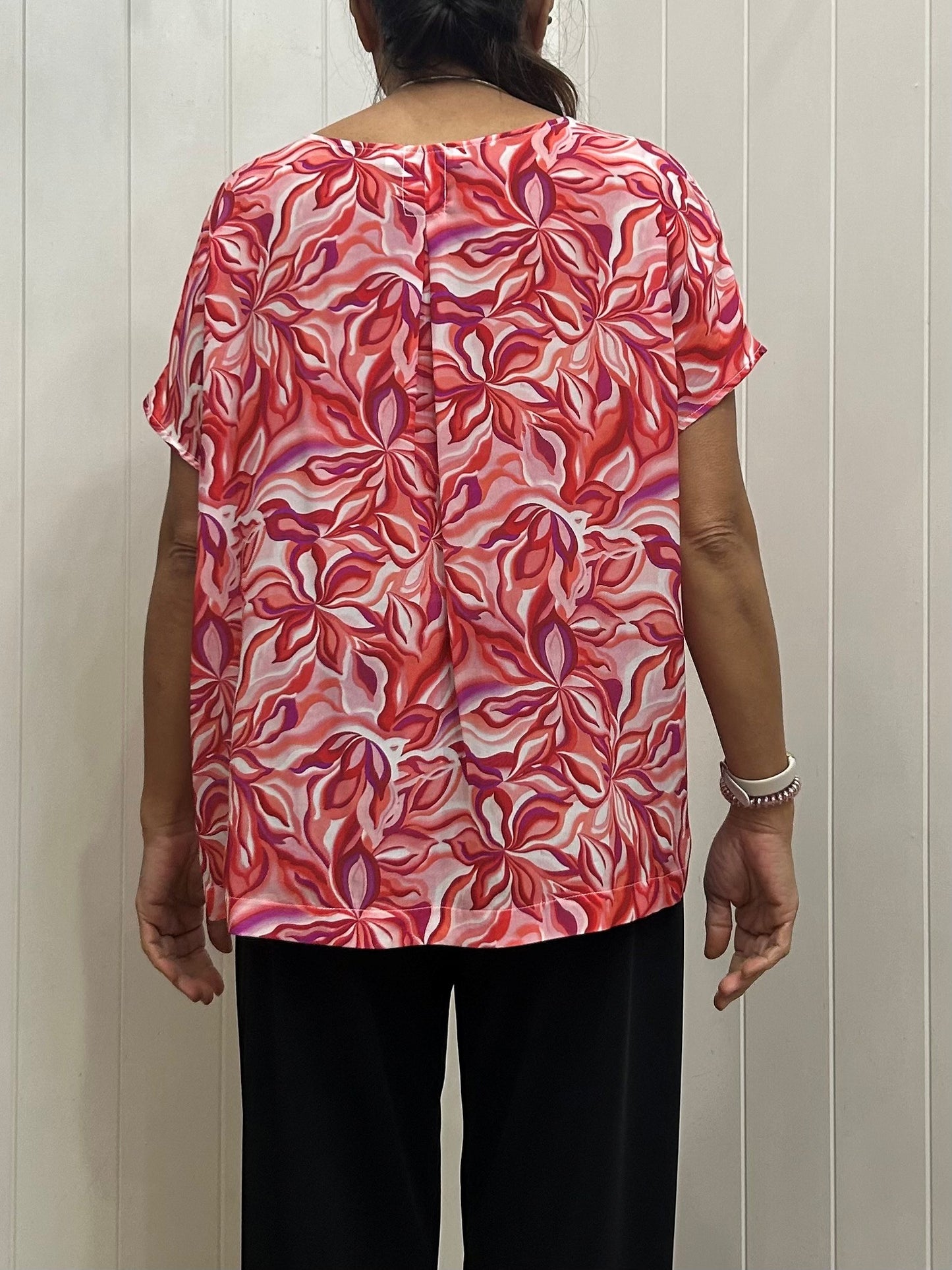 Mela Purdie Cap Shell - Tangello Print Silk - Sale