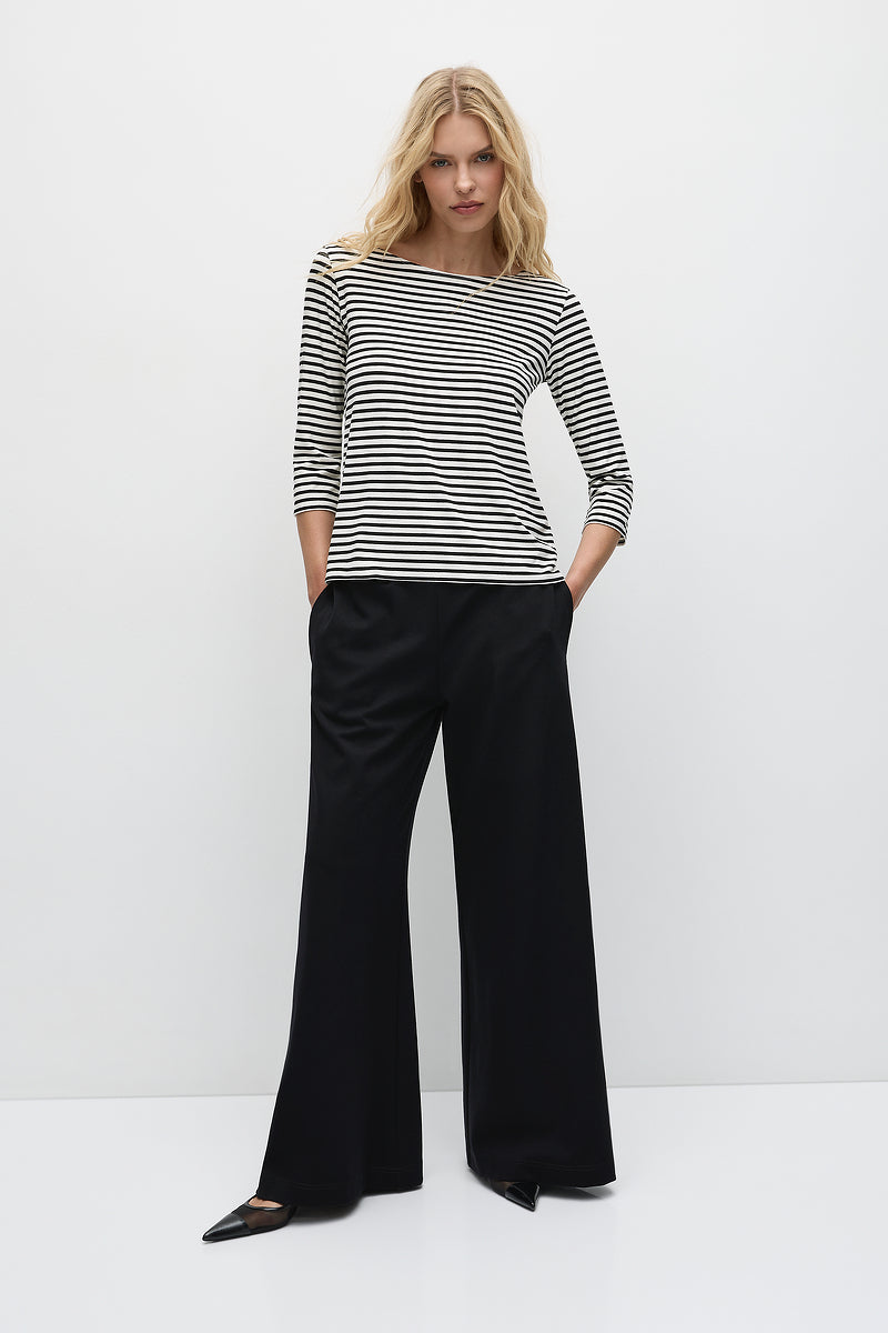 Mela Purdie Relaxed Boat Neck - Straw Stripe