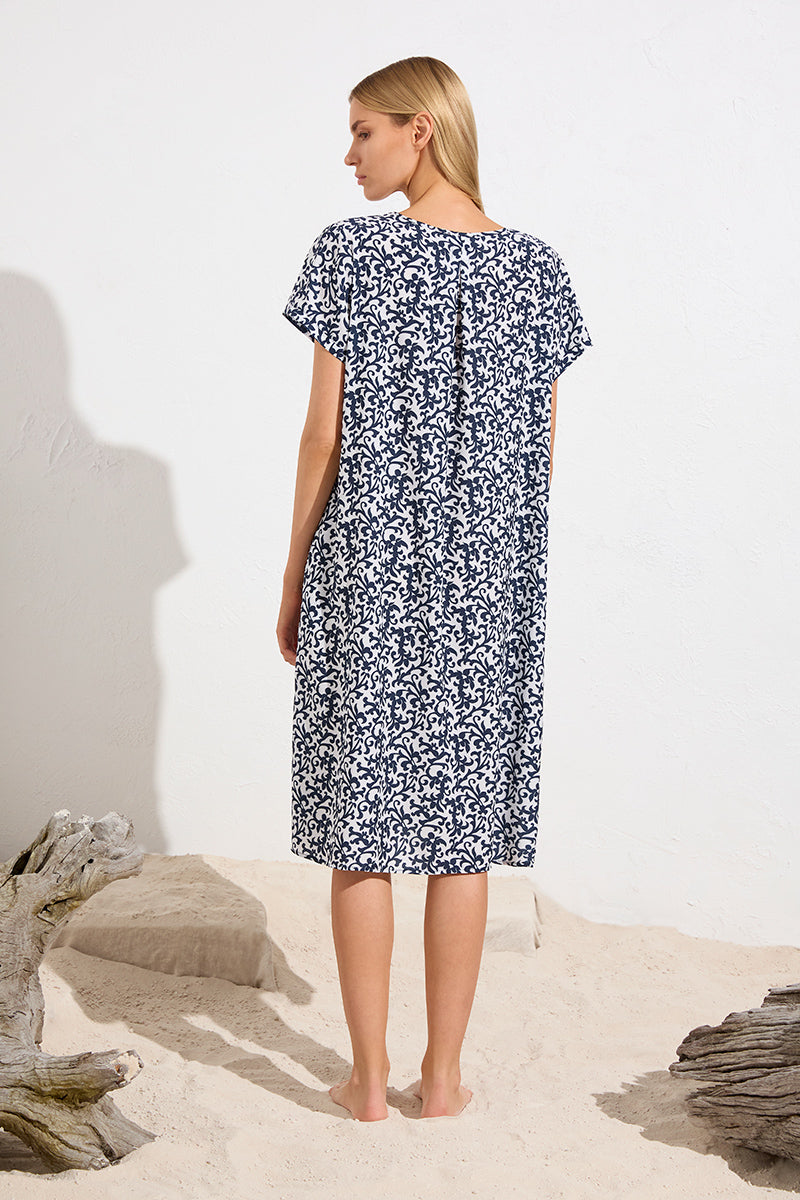 Mela Purdie Transit T Dress - Quill Print - Sale