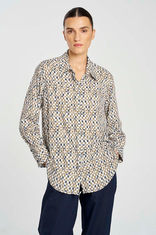 Mela Purdie Soft Shirt - Pendant Print - Charmeuse