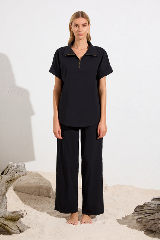 Mela Purdie Half Zip Shirt - Microprene