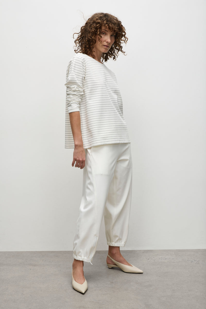 Mela Purdie Trunk Sweater - Micro Stripe Ponte - Sale