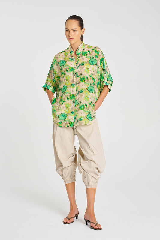 Mela Purdie Villa Overshirt - Silk Lilly Print