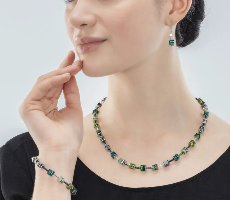 COEUR DE LION Fresh Green & Stainless Steel Bracelet 4509/30-0500