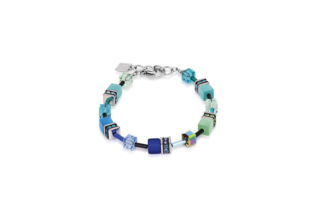 COEUR DE LION Geo Cube Bright Blue Bracelet 2838/30-0705