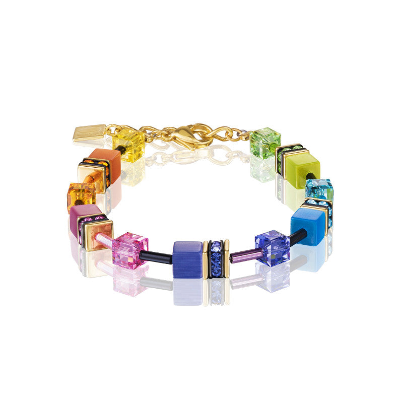 COEUR DE LION Geo Cube Fresh Rainbow Bracelet 2838/30-1573