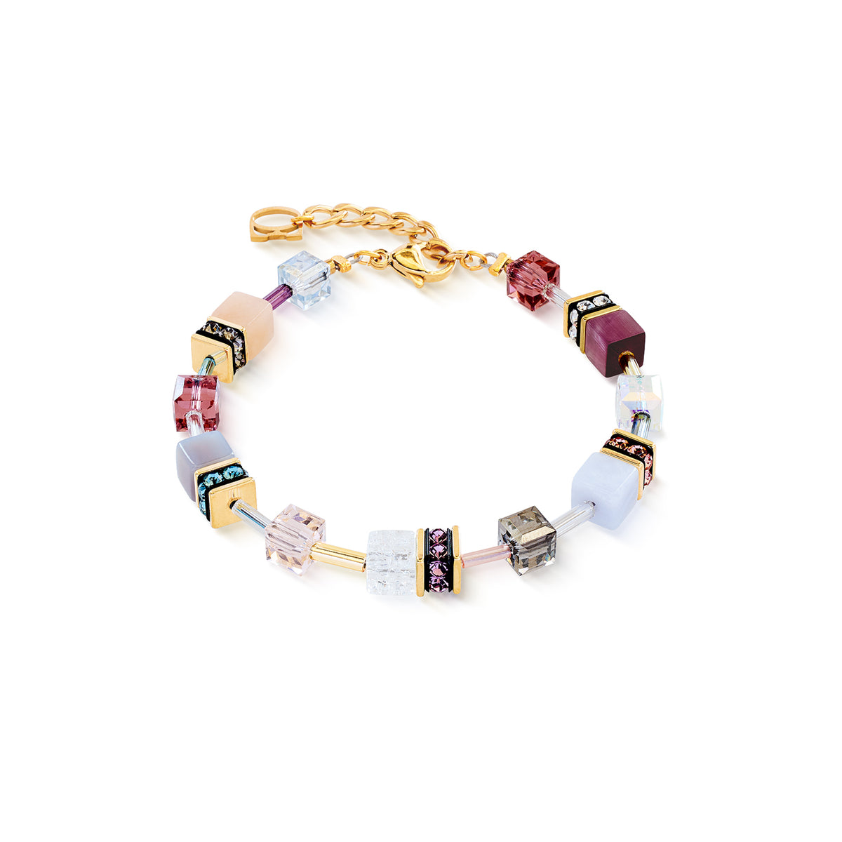 COEUR DE LION GeoCube Rose Pastel & Gold Bracelet 4905/30-1924