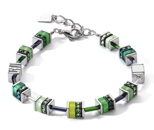 COEUR DE LION  Fresh Green &amp; Stainless Steel Bracelet 4509/30-0500