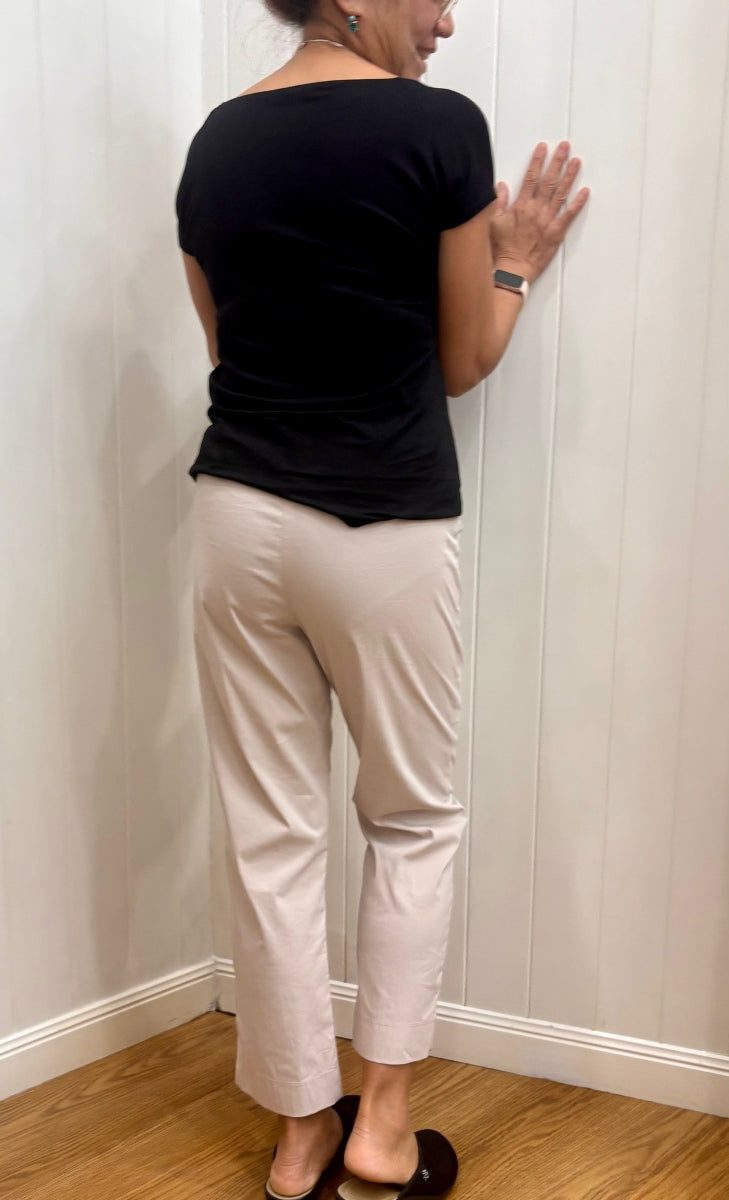Mela Purdie Cropped Pant - Microprene - Praline Sale