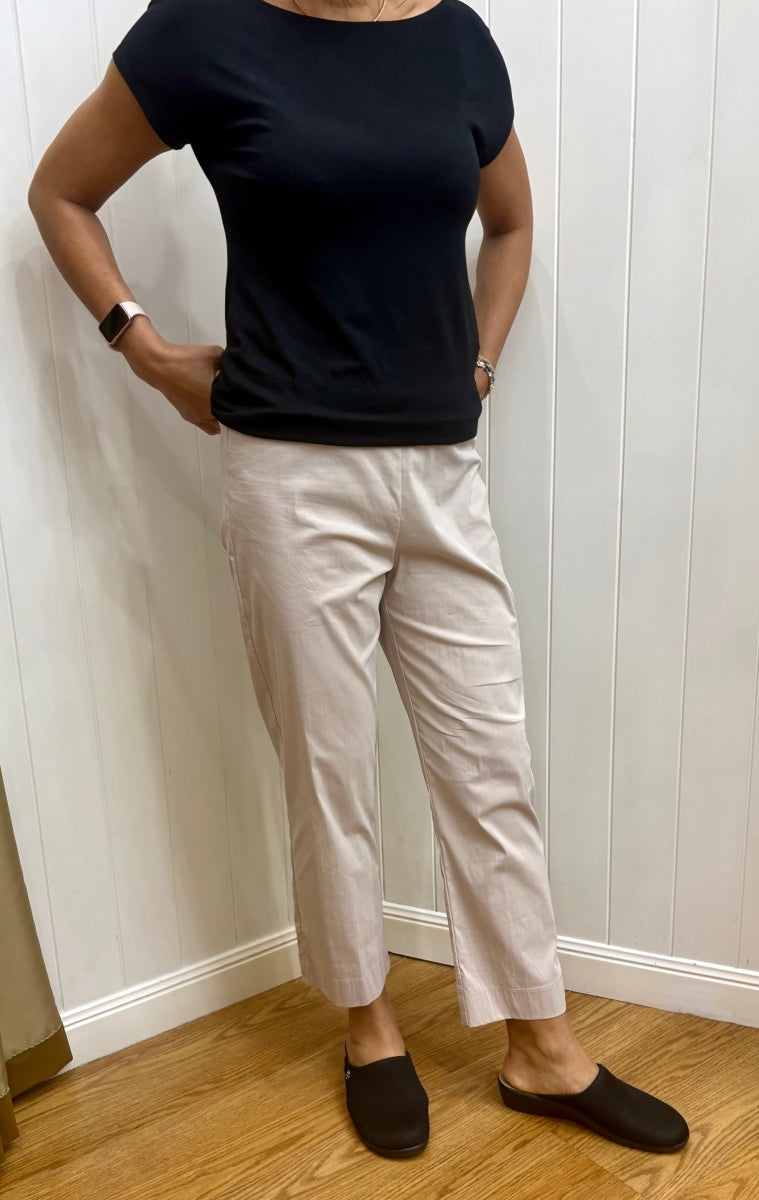 Mela Purdie Cropped Pant - Microprene - Praline Sale