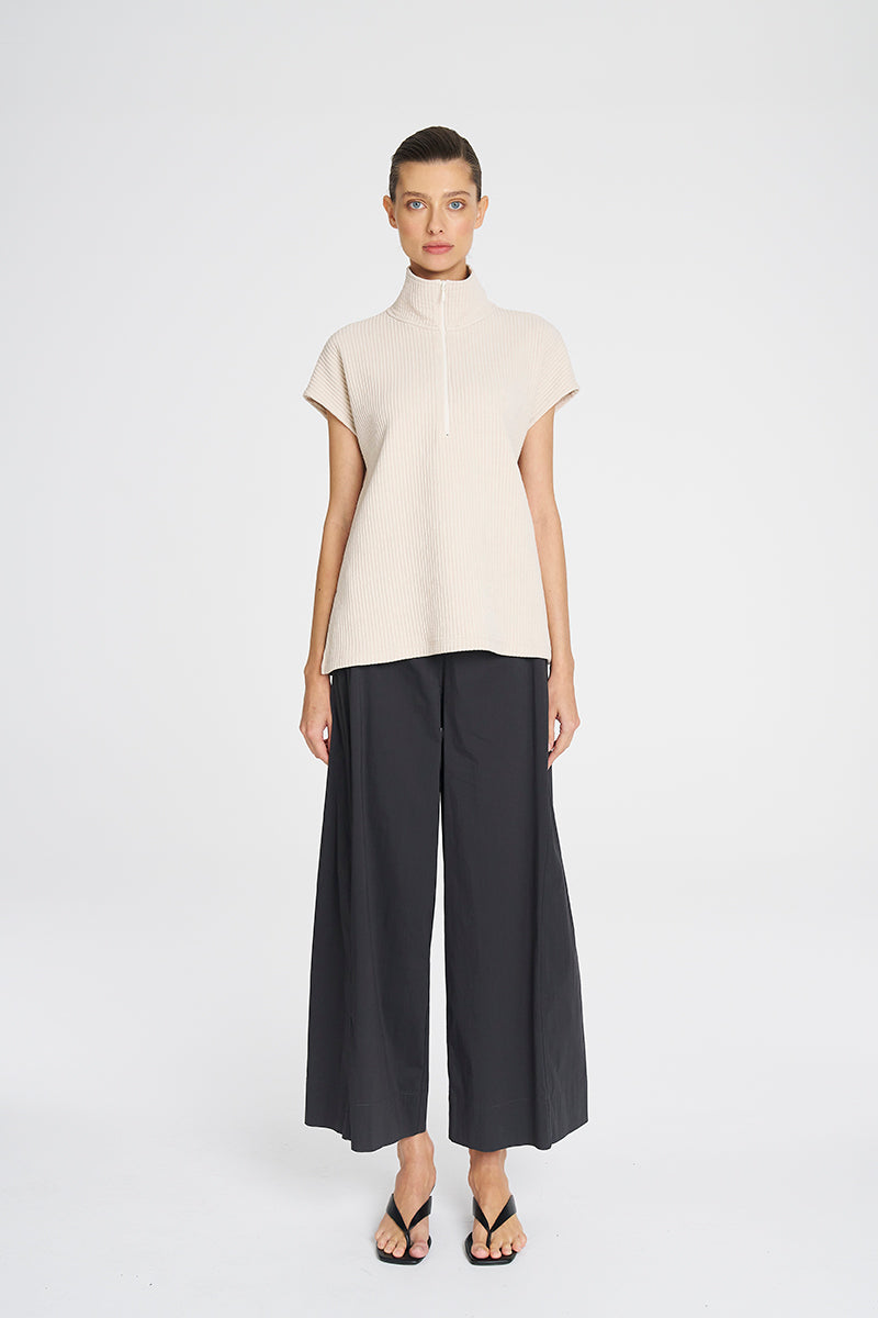 Mela Purdie Zip Front Shell - Cord Knit