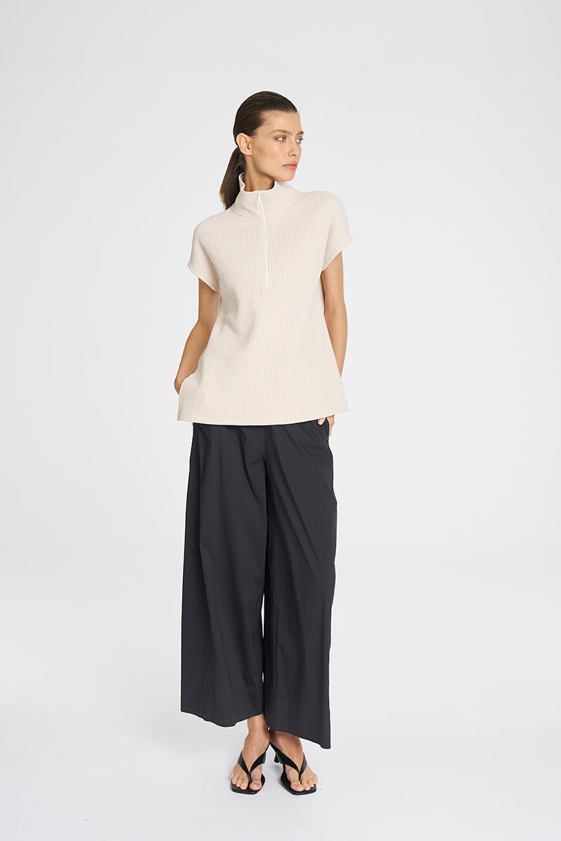 Mela Purdie Zip Front Shell - Cord Knit