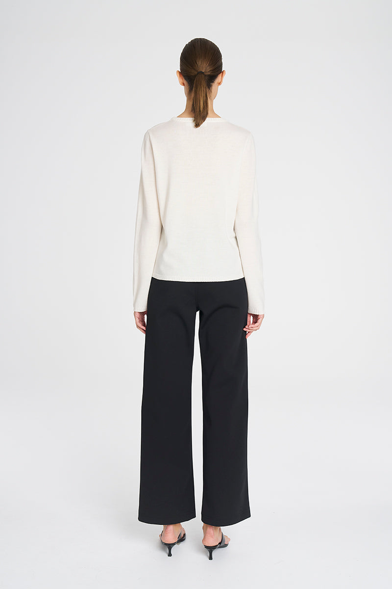 Mela Purdie Crew Sweater - Double Fine Merino Wool