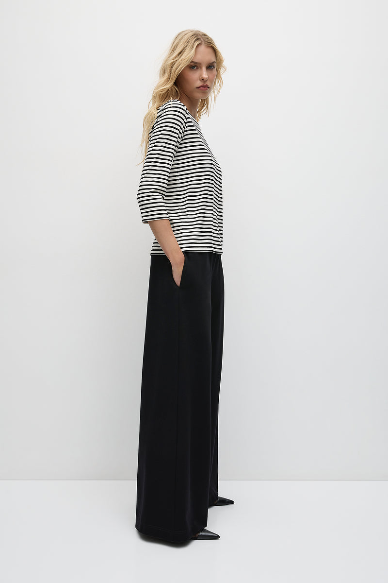 Mela Purdie Relaxed Boat Neck - Straw Stripe