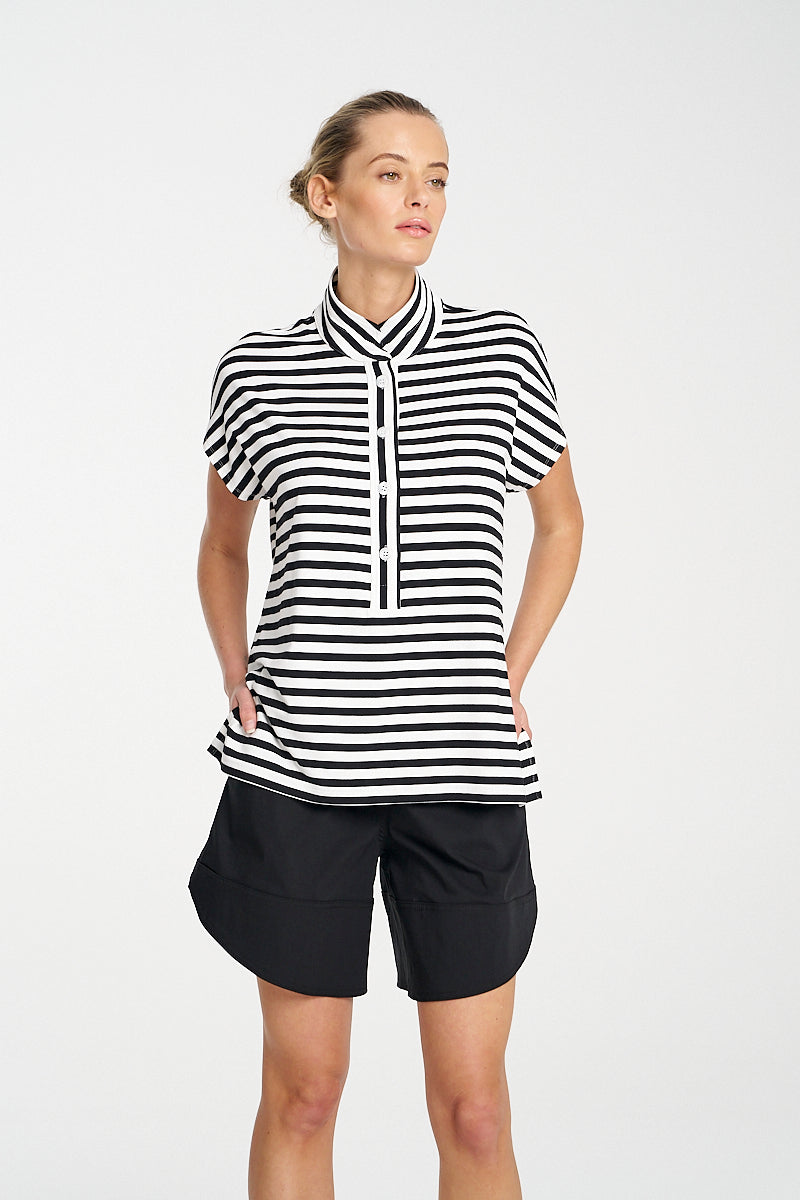 Mela Purdie Henley Tank - Picasso Stripe Jersey