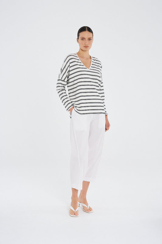 Mela Purdie Wedge Sweater - Dual Stripe