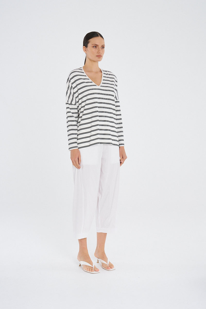 Mela Purdie Wedge Sweater - Dual Stripe