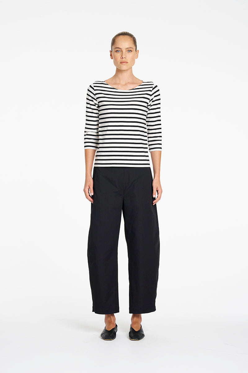 Mela Purdie Relaxed Boat Neck - Banner Stripe