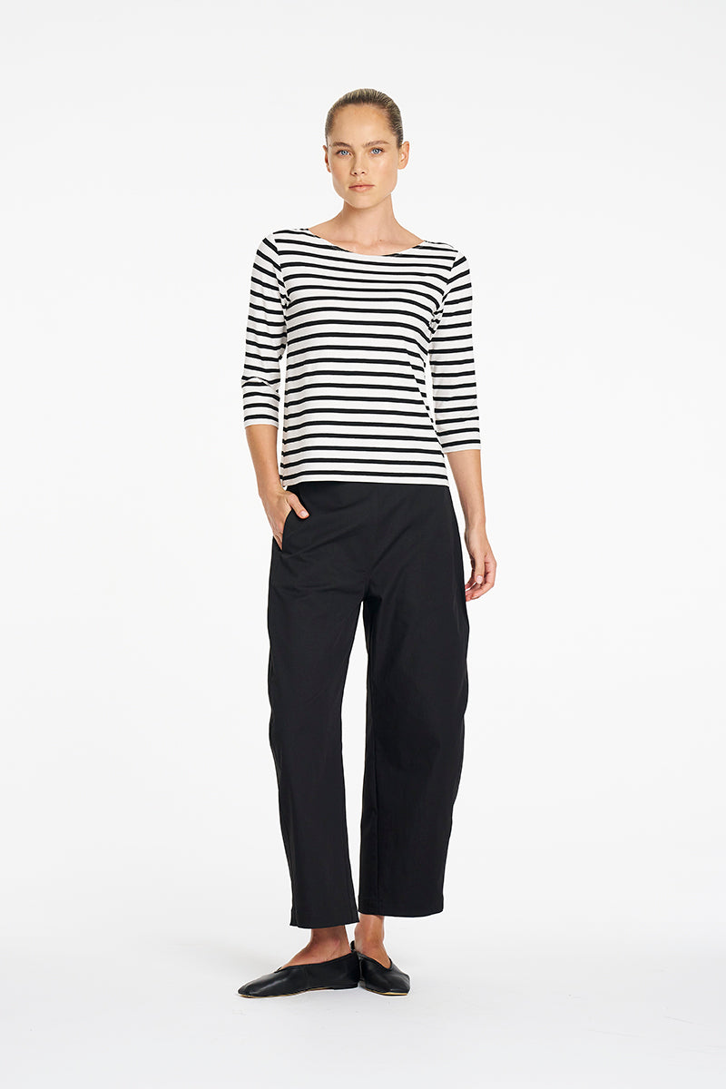 Mela Purdie Relaxed Boat Neck - Banner Stripe