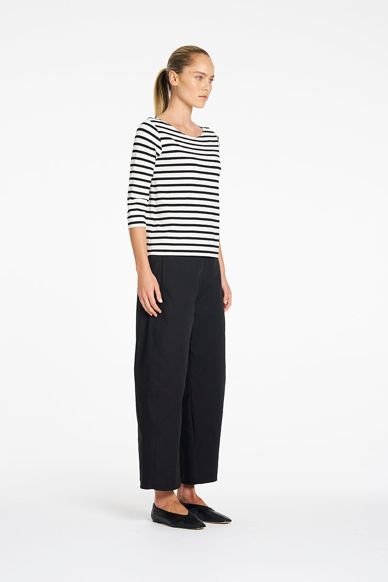 Mela Purdie Relaxed Boat Neck - Banner Stripe