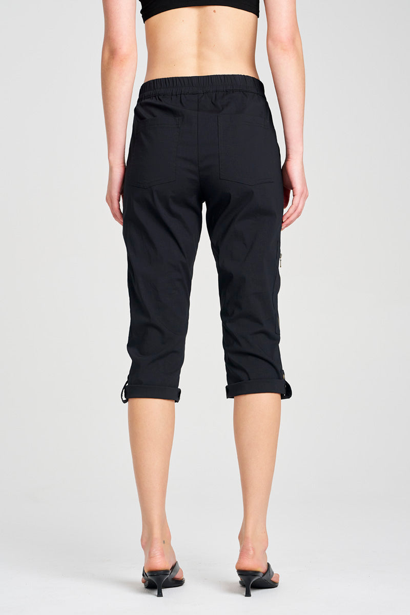 Mela Purdie Cropped Zip Cargo Pant - Microprene