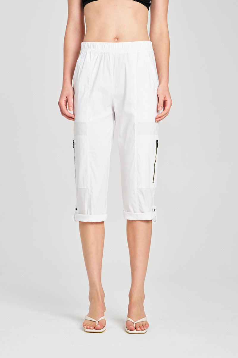 Mela Purdie Cropped Zip Cargo Pant - Microprene