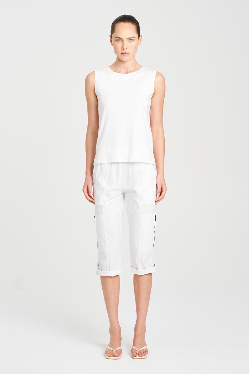 Mela Purdie Cropped Zip Cargo Pant - Microprene