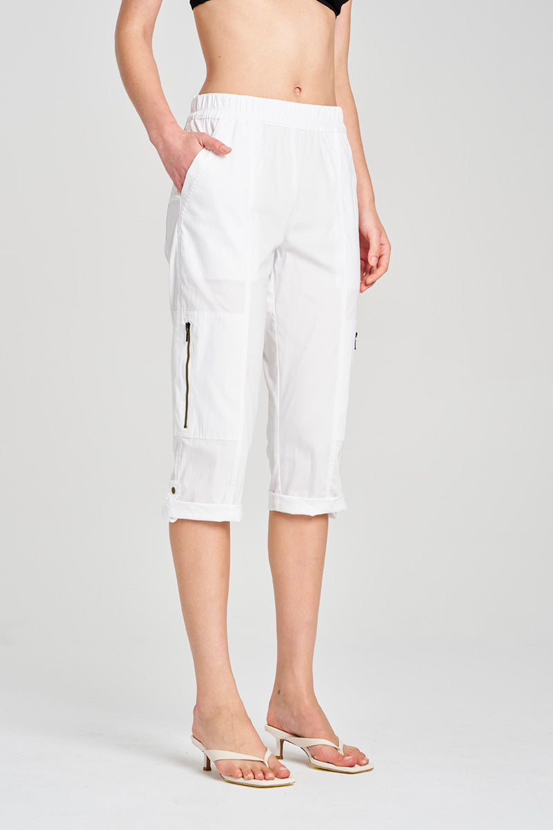 Mela Purdie Cropped Zip Cargo Pant - Microprene