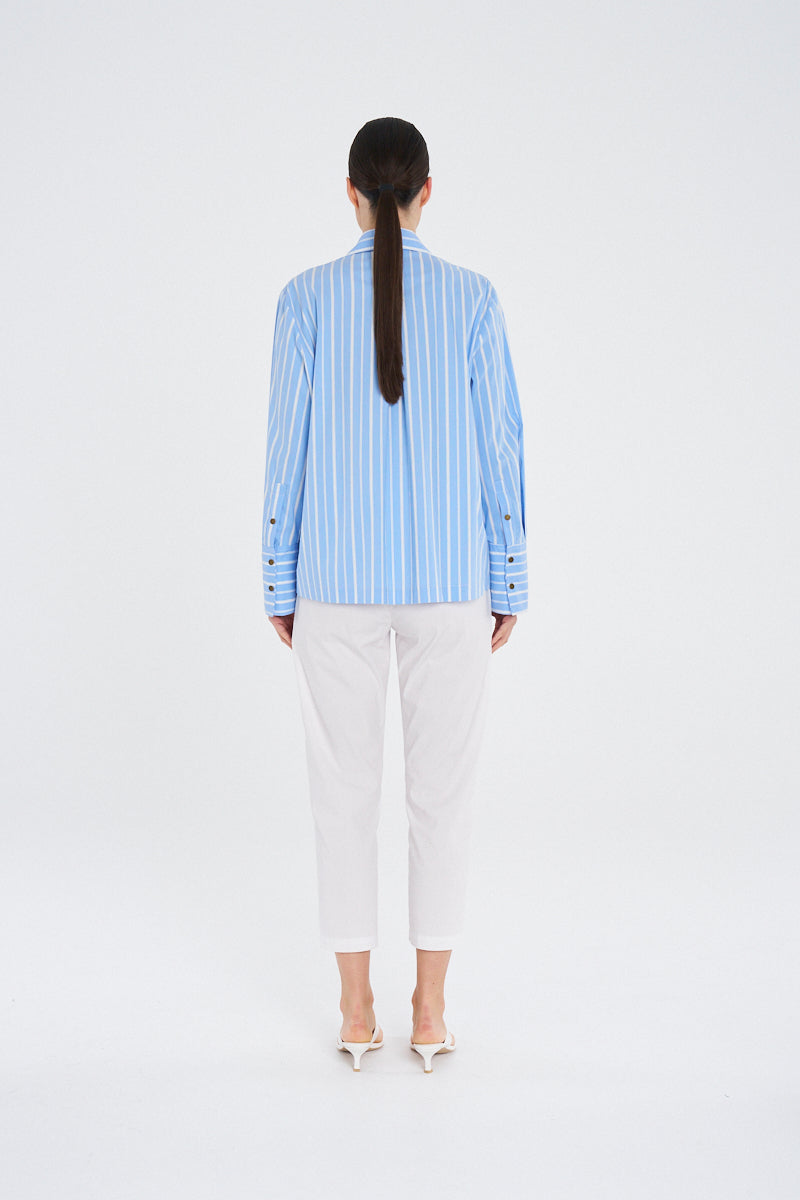 Mela Purdie Stud Shirt - Saville Stripe