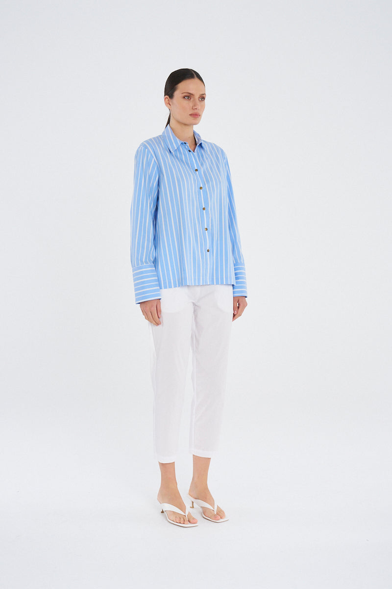 Mela Purdie Stud Shirt - Saville Stripe