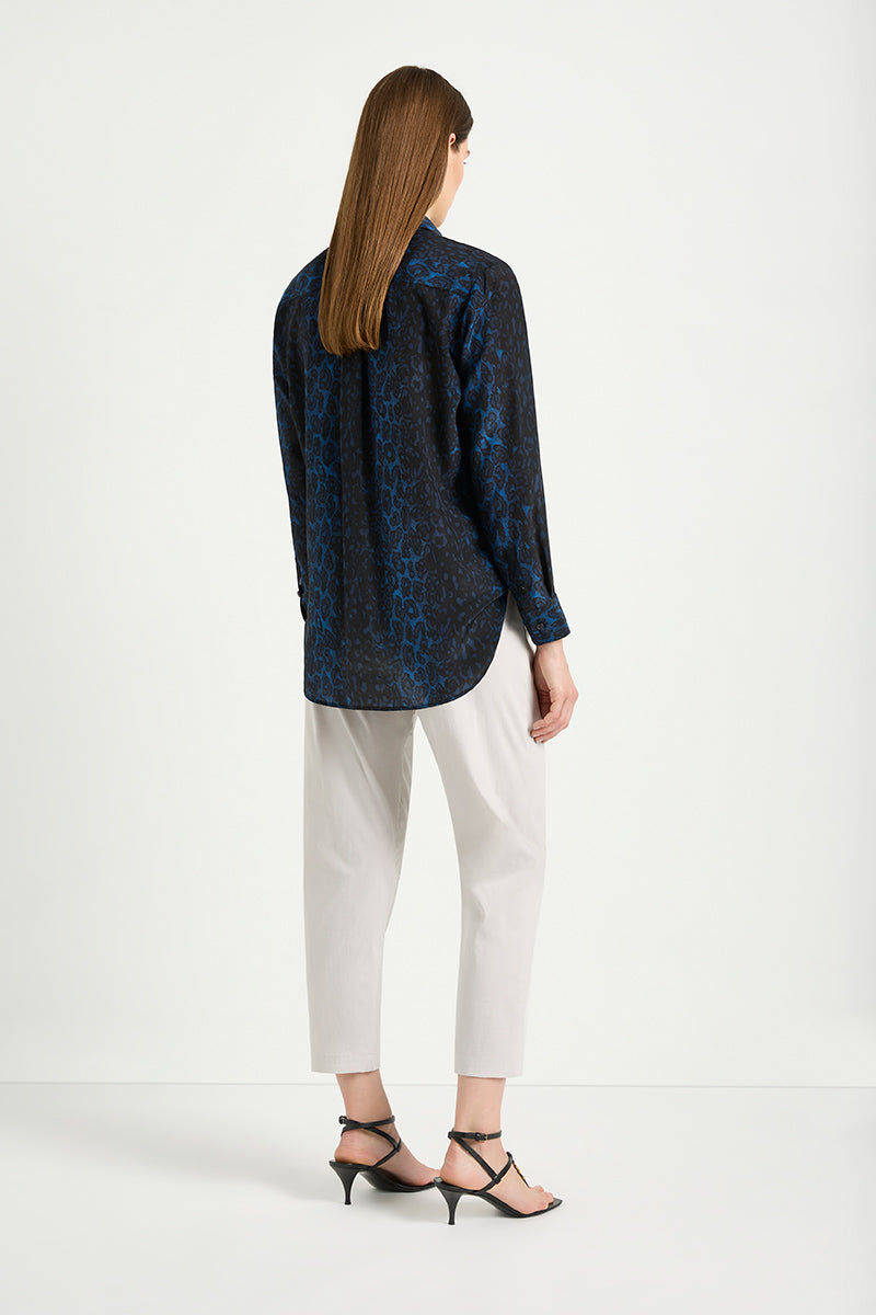Mela Purdie Soft Shirt - Sapphire Leopard - Sale