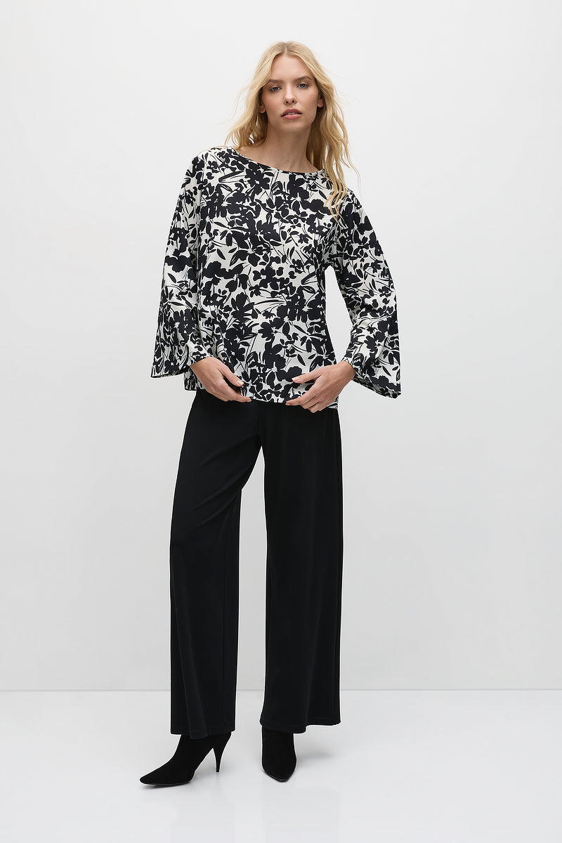 Mela Purdie LS Slice Neck Plaza - Tuberose Print Charmeuse