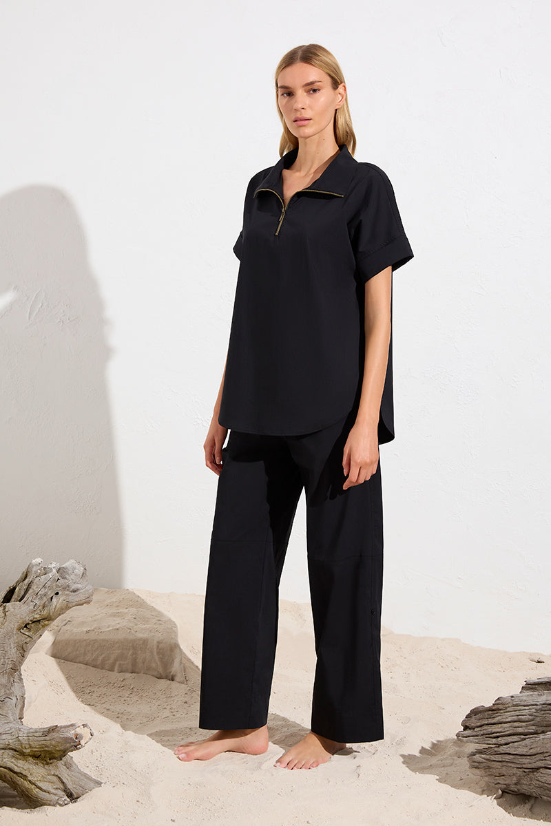 Mela Purdie Half Zip Shirt - Microprene