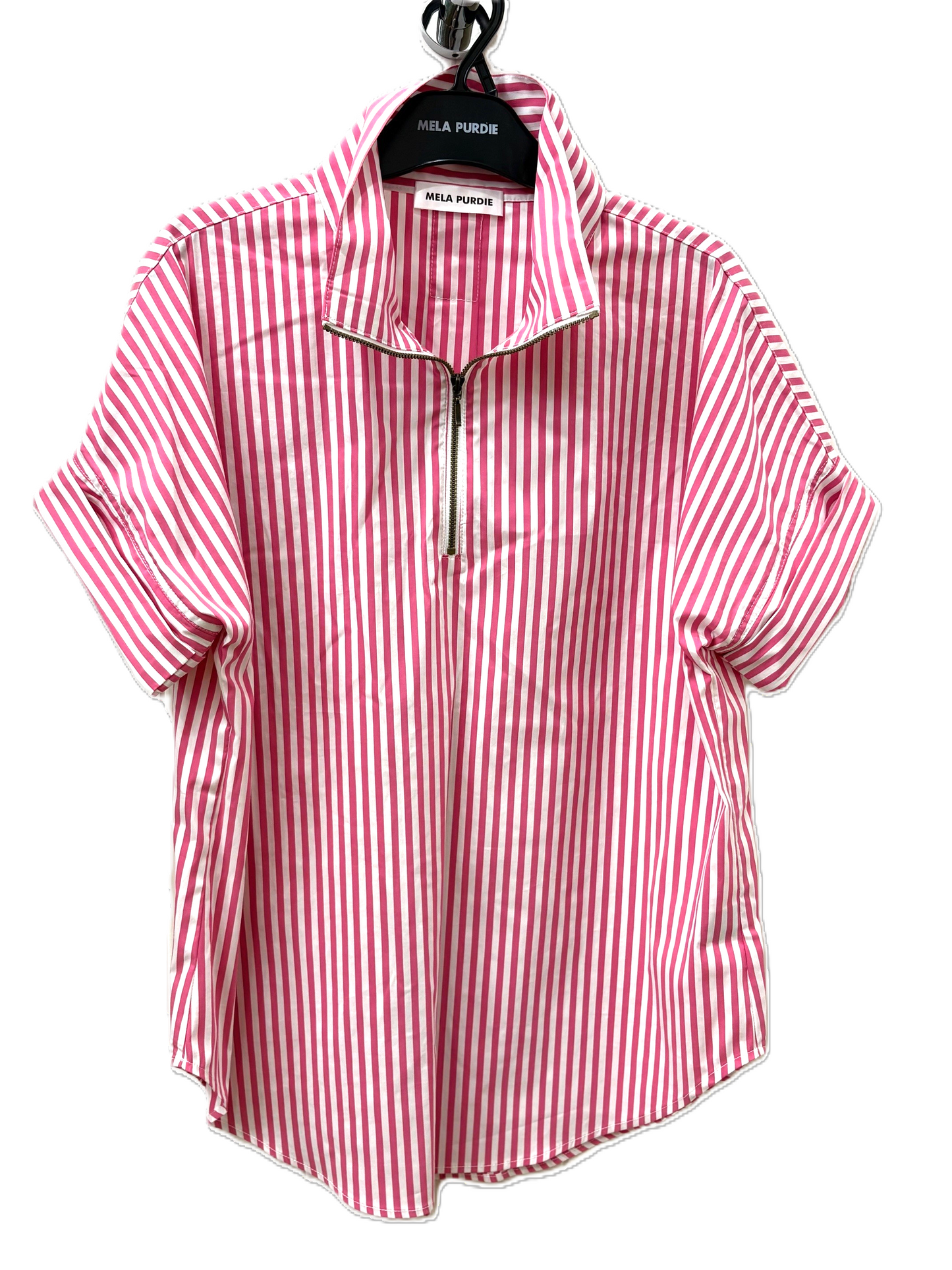Mela Purdie Half Zip Shirt - Striped Microprene