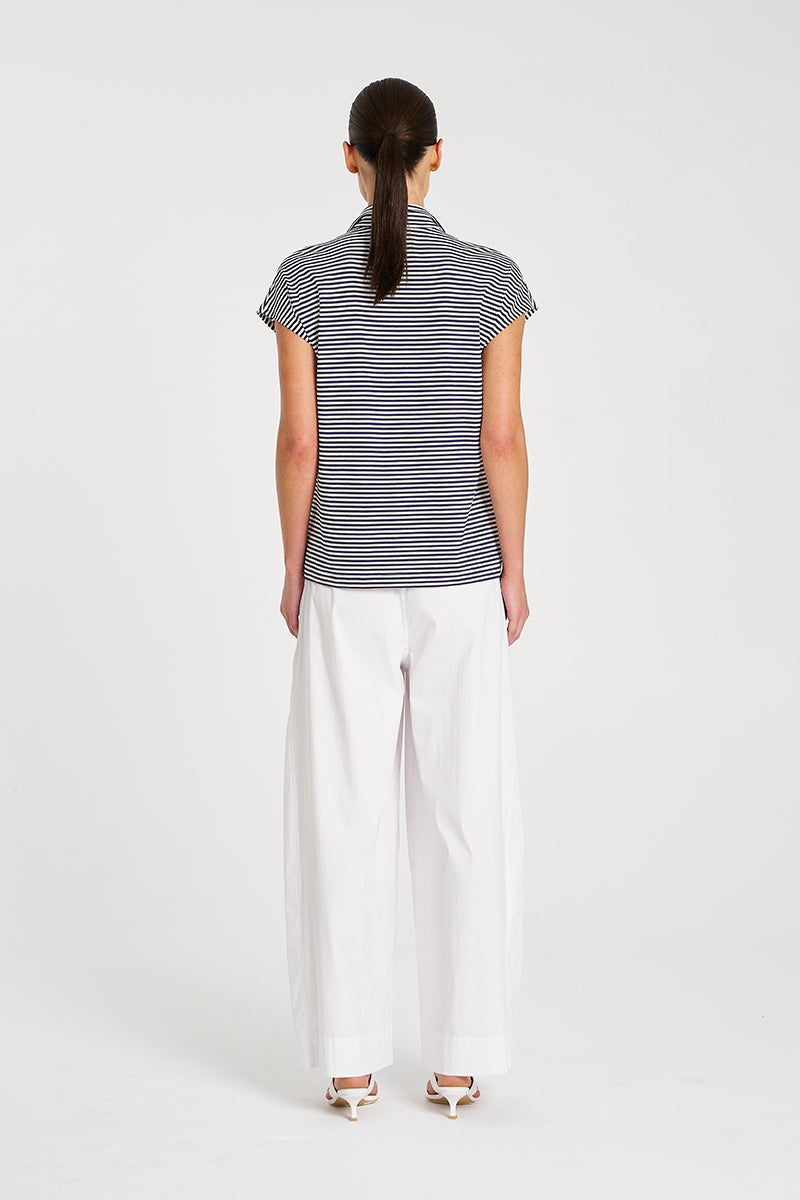 Mela Purdie Henley Tank - Yacht Stripe Jersey