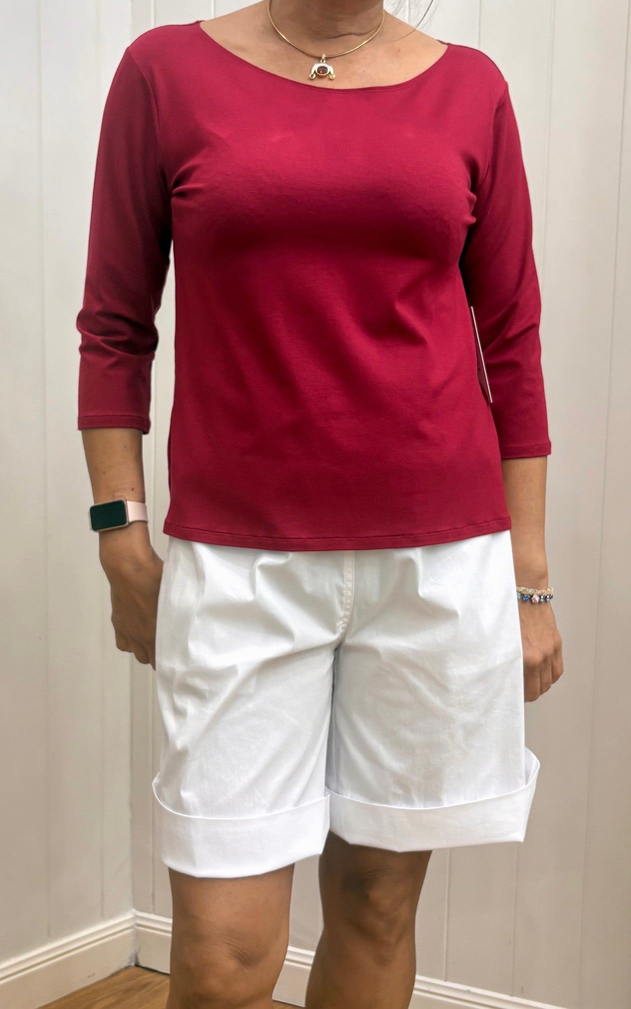 Mela Purdie Relaxed Boat Neck - Berry & Strawberry - Sale