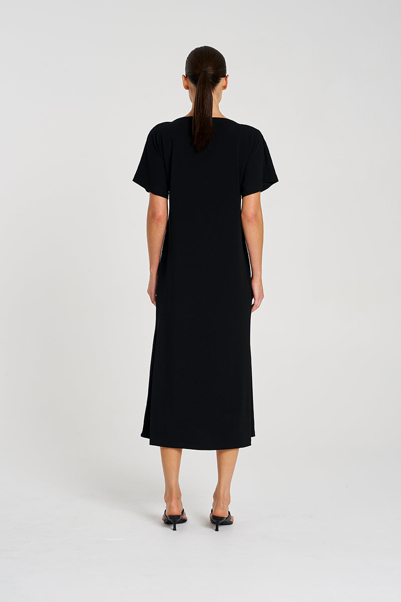 Mela Purdie Slash Neck Dress - Powder Knit