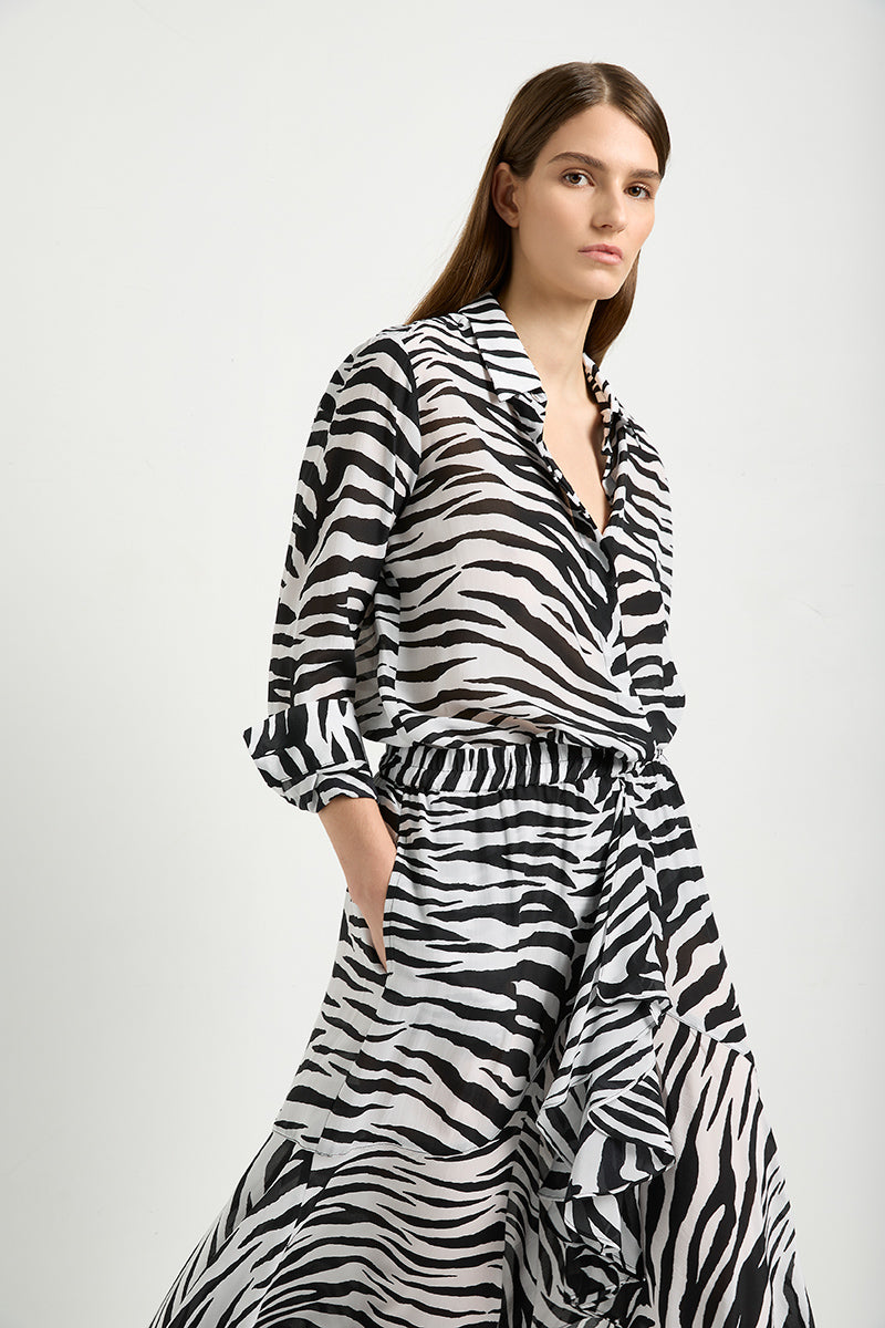 Mela Purdie Soft Shirt - Cats Eye Print - Sale