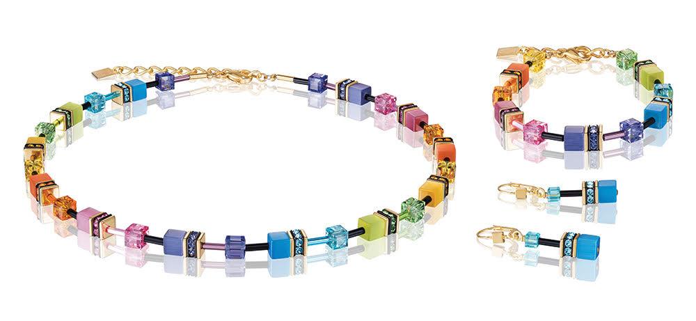 COEUR DE LION Geo Cube Fresh Rainbow Bracelet 2838/30-1573