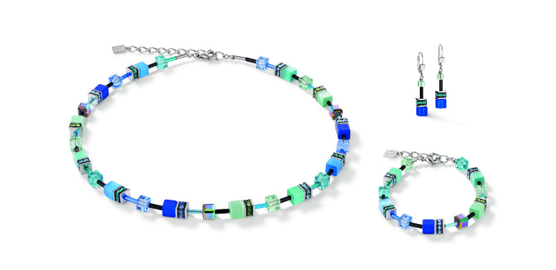 COEUR DE LION Geo Cube Bright Blue Bracelet 2838/30-0705
