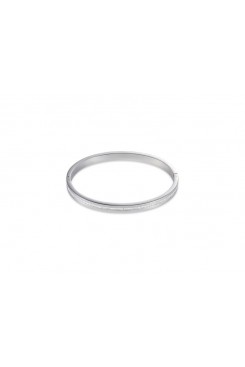 COEUR DE LION White Crystal Bangle Stainless Steel 17cm 0126/33-1800