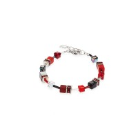 COEUR DE LION Geo Cube Red Bracelet 4014/30-0312