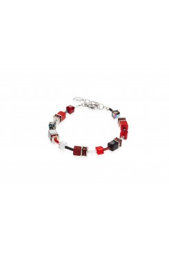 COEUR DE LION Geo Cube Red Bracelet 4014/30-0312