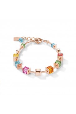 COEUR DE LION Geo Cube Luxurious Multicolour Bracelet 4996/30-1500