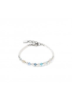 COEUR DE LION Blue European Crystals & Stainless Steel Bracelet 6022/30-0720 