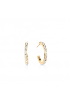 COEUR DE LION Hoop Gold & Crystal Pavé Earrings 0139/21-1816